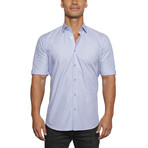 Galileo PolkaDot Button Up Shirt // Blue (L)
