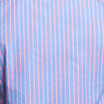 Galileo Neon Stripe Button Up Shirt // Blue (L)