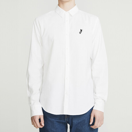Key Long Sleeve Button-Up Shirt // White (S)