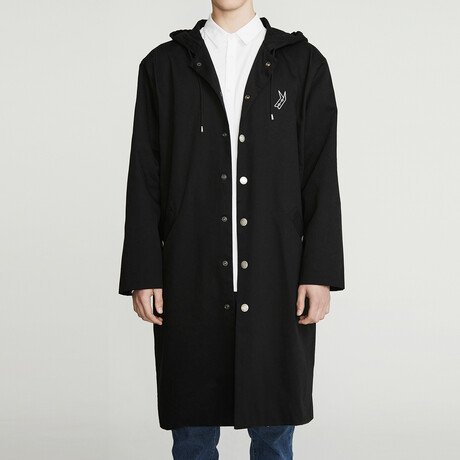 Camaro Long-Line Raincoat // Black (S)