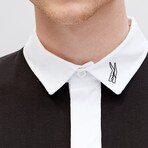 Noble Donkey Long Sleeve Rugby Shirt // Black + White (S)