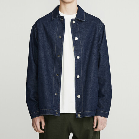 Noble People Denim Trucker Jacket // Dark Blue (S)