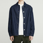Noble People Denim Trucker Jacket // Dark Blue (S)