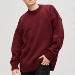 Oversized Jumper // Burgundy (L)