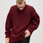 Oversized Jumper // Burgundy (L)