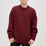 Oversized Jumper // Burgundy (L)