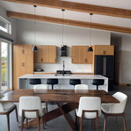 River Series Dining Table // Walnut + Black Epoxy (8 People)