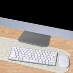 Classic Neutral Vinyl Office Accessories // Bernardo (Mouse Pad - 7.7"Ø)