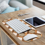 Marquetry Vinyl Office Accessories // Fabio (Mouse Pad - 7.7"Ø)