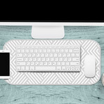 Classic Neutral Vinyl Office Accessories // Teddy (Mouse Pad - 7.7"Ø)