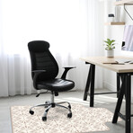 Classic Neutral Vinyl Office Accessories // Fergus (Mouse Pad - 7.7"Ø)