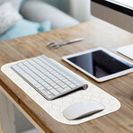 Classic Neutral Vinyl Office Accessories // Sebastian (Mouse Pad - 7.7"Ø)