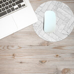 Raw Vinyl Office Accessories // Bronte (Mouse Pad - 7.7"Ø)