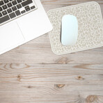 Classic Neutral Vinyl Office Accessories // Bernardo (Mouse Pad - 7.7"Ø)
