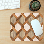 Marquetry Vinyl Office Accessories // Fabio (Mouse Pad - 7.7"Ø)