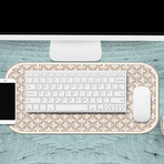 Classic Neutral Vinyl Office Accessories // Micha (Mouse Pad - 7.7"Ø)