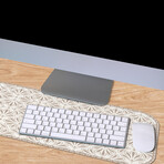 Classic Neutral Vinyl Office Accessories // Fergus (Mouse Pad - 7.7"Ø)