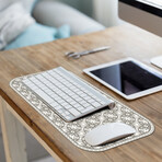 Classic Neutral Vinyl Office Accessories // Floro (Mouse Pad - 7.7"Ø)
