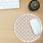 Classic Neutral Vinyl Office Accessories // Micha (Mouse Pad - 7.7"Ø)