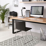 Classic Neutral Vinyl Office Accessories // Floro (Mouse Pad - 7.7"Ø)