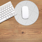 Classic Neutral Vinyl Office Accessories // Fenton (Mouse Pad - 7.7"Ø)