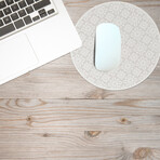 Classic Neutral Vinyl Office Accessories // Sebastian (Mouse Pad - 7.7"Ø)