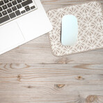 Classic Neutral Vinyl Office Accessories // Fergus (Mouse Pad - 7.7"Ø)