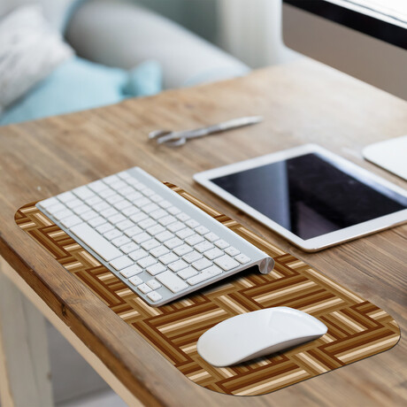 Marquetry Vinyl Office Accessories // Addison (Mouse Pad - 7.7"Ø)