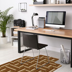 Marquetry Vinyl Office Accessories // Addison (Mouse Pad - 7.7"Ø)