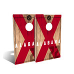 Alabama State Flag // Cornhole Board Set (2.0)