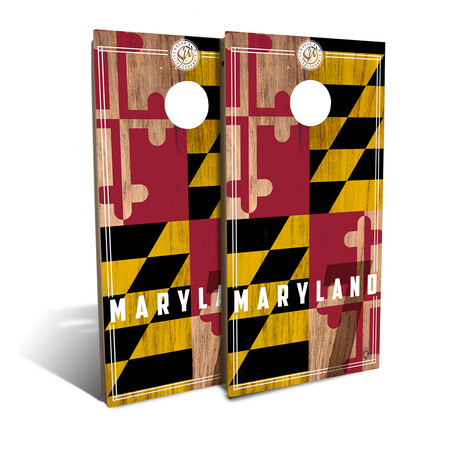 Maryland State Flag // Cornhole Board Set (2.0)