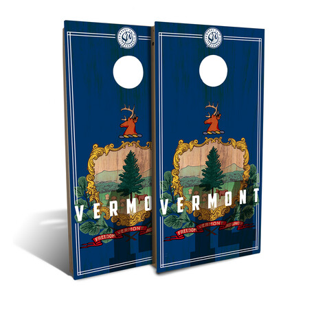 Vermont State Flag // Cornhole Board Set (2.0)