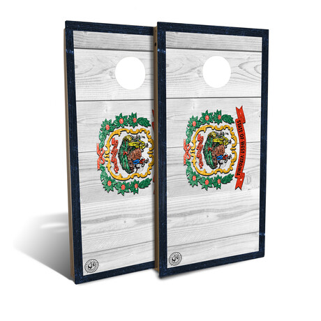 West Virginia State Flag // Cornhole Board Set (2.0)