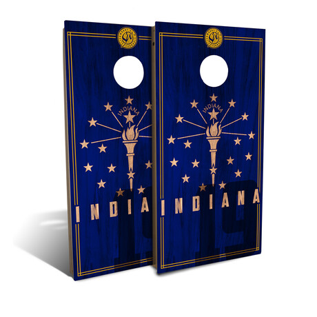 Indiana State Flag // Cornhole Board Set (2.0)