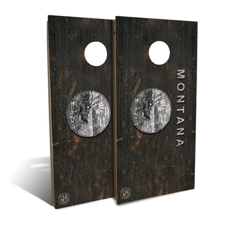 Montana State Flag // Cornhole Board Set (2.0)