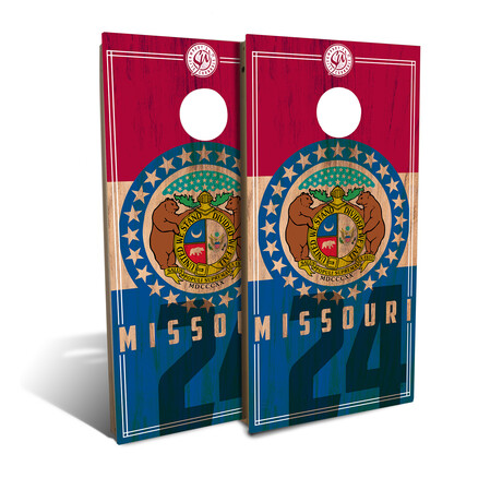 Missouri State Flag // Cornhole Board Set (2.0)