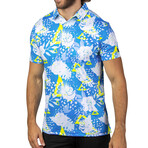 The Max Performance Polo // Blue + White + Yellow (S)