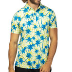 Palm Springs Performance Polo // Yellow + Blue (S)