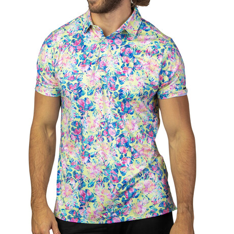 Bouquet Performance Polo // Yellow + Pink + Blue (S)