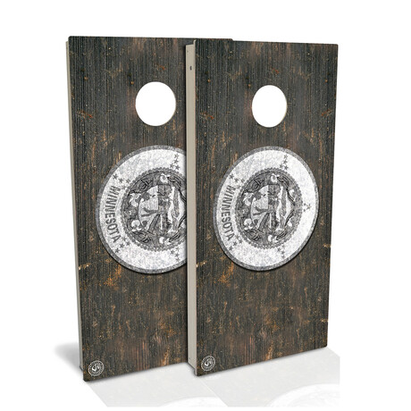 Minnesota State Flag // Cornhole Board Set (2.0)