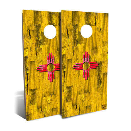 New Mexico State Flag // Cornhole Board Set (2.0)