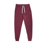 Rib Cuffed Jogger + Griege Drawcord // Burgundy (S)