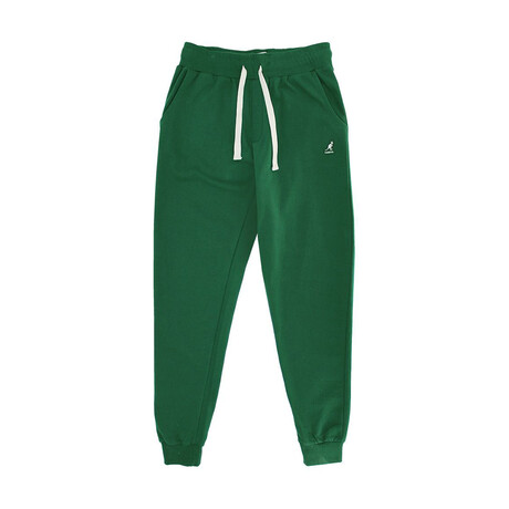 Rib Cuffed Jogger + Griege Drawcord // Green (S)