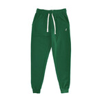 Rib Cuffed Jogger + Griege Drawcord // Green (S)