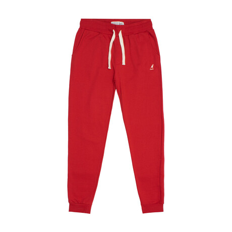 Recycled Yarn Rib Cuff Jogger // Cherry Red (S)