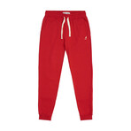 Recycled Yarn Rib Cuff Jogger // Cherry Red (2XL)