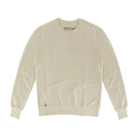 Fleece Crewneck + Logo Tab On Hem // Oat (S)