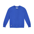 Fleece Crewneck + Logo Tab On Hem // Heather Royal (S)