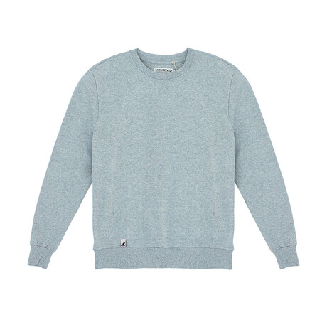 Fleece Crewneck + Logo Tab On Hem // Ash Gray (S)