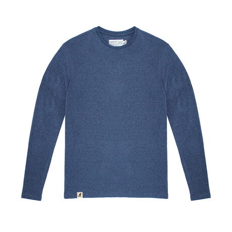 Long Sleeve Tee + Logo Tab On Hem // Navy (L)